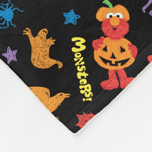 Sesamstraat | Cute Halloween Pattern Fleece Deken (Hoek)