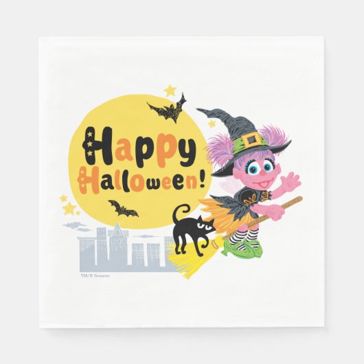 Sesamstraat | Cute Halloween Pattern Servet (Voorkant)
