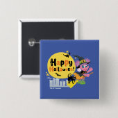 Sesamstraat | Cute Halloween Pattern Vierkante Button 5,1 Cm (Voorkant /achterkant)