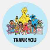 Sesamstraat | Dank u wel | partijvoordeel Ronde Sticker (Voorkant)
