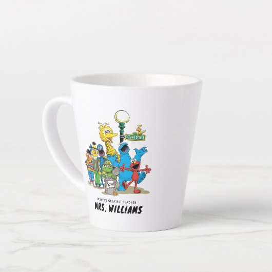 Sesamstraat | De grootste leraar ter wereld Latte Mok (Linkerhoek)