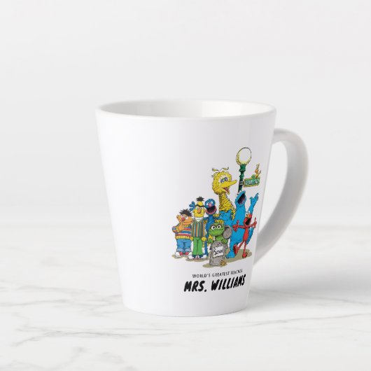 Sesamstraat | De grootste leraar ter wereld Latte Mok (Rechterhoek)