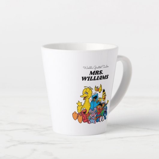 Sesamstraat | De grootste leraar ter wereld Latte Mok (Rechterhoek)