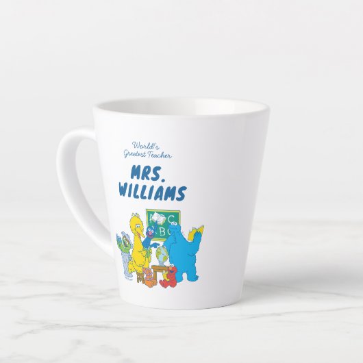 Sesamstraat | De grootste leraar ter wereld Latte Mok (Linkerhoek)