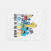 Sesamstraat | De meest kleurrijke straat Fleece Deken (Voorkant (Horizontaal))