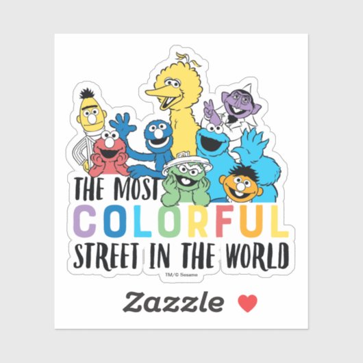 Sesamstraat | De meest kleurrijke straat Sticker (Vel)