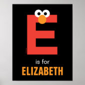 Sesamstraat | E is bestemd voor Elmo Poster (Voorkant)