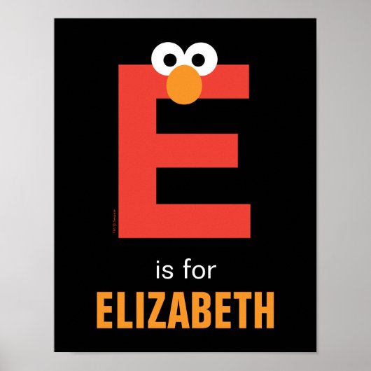 Sesamstraat | E is bestemd voor Elmo Poster (Voorkant)