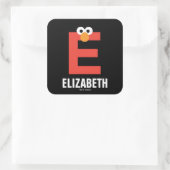 Sesamstraat | E is bestemd voor Elmo Vierkante Sticker (Tas)