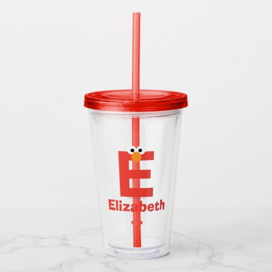 Sesamstraat | E is voor Elmo Acryl Drinkbeker (Voorkant)