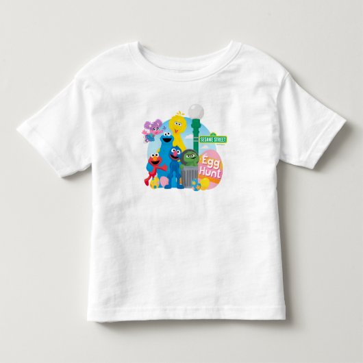 Sesamstraat Easter Egg Hunt Kinder Shirts (Voorkant)