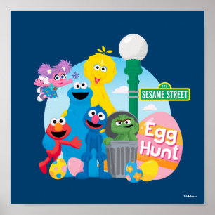 Sesamstraat Easter Egg Hunt Poster