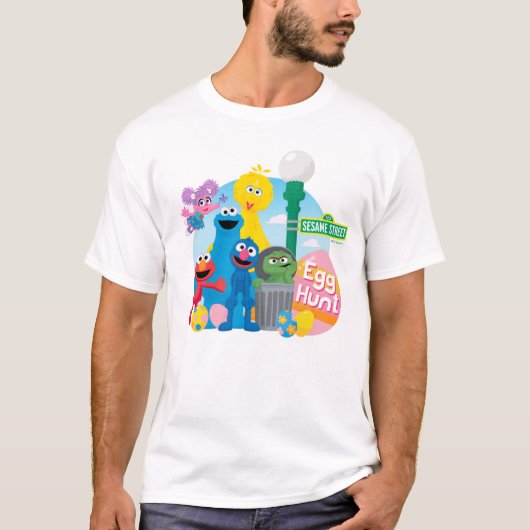 Sesamstraat Easter Egg Hunt T-shirt (Voorkant)
