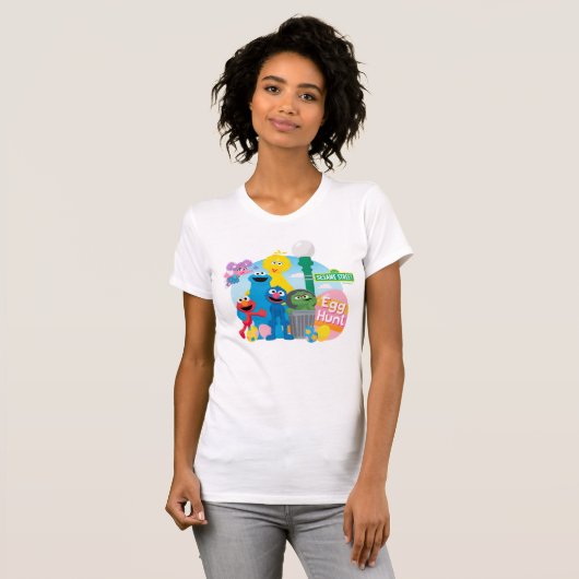 Sesamstraat Easter Egg Hunt T-shirt (Voorkant volledig)