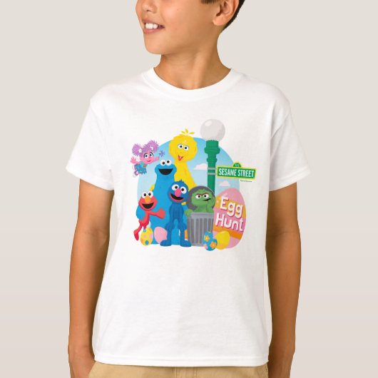 Sesamstraat Easter Egg Hunt T-shirt (Voorkant)