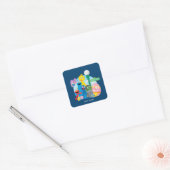 Sesamstraat Easter Egg Hunt Vierkante Sticker (Envelop)