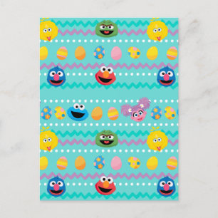 Sesamstraat Easter Egg Pattern Briefkaart