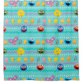 Sesamstraat Easter Egg Pattern Douchegordijn (Voorkant)
