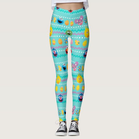 Sesamstraat Easter Egg Pattern Leggings (Voorkant)