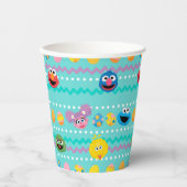 Sesamstraat Easter Egg Pattern Papieren Bekers (Voorkant)