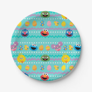 Sesamstraat Easter Egg Pattern Papieren Bordje