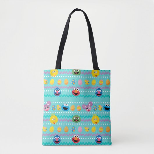Sesamstraat Easter Egg Pattern Tote Bag (Voorkant)