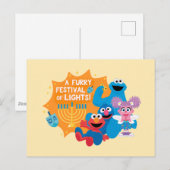 Sesamstraat | Een harig lichtfestival! Briefkaart (Voorkant / Achterkant)