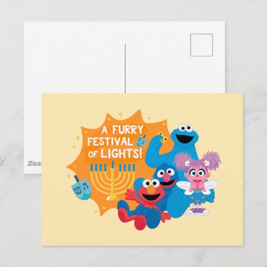 Sesamstraat | Een harig lichtfestival! Briefkaart (Voorkant / Achterkant)