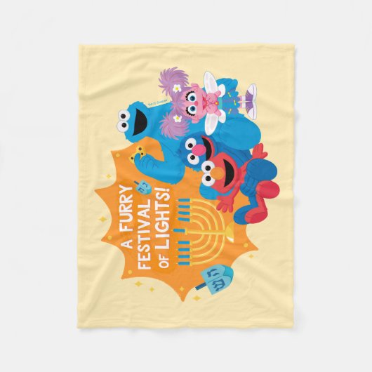 Sesamstraat | Een harig lichtfestival! Fleece Deken (Voorkant)