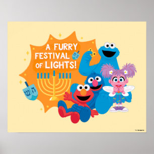 Sesamstraat   Een harig lichtfestival! Poster