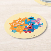 Sesamstraat | Een harig lichtfestival! Ronde Kartonnen Onderzetter (Gebogen)