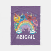 Sesamstraat Eenhoorn Rainbow Fleece Deken (Voorkant)