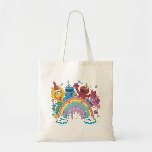 Sesamstraat Eenhoorn Rainbow Tote Bag (Voorkant)