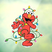 Sesamstraat | Eerste kerstlampje Elmo Raamsticker (Vel 3)