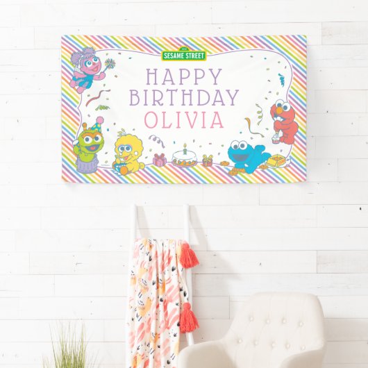 Sesamstraat | Eerste verjaardag van de baby Spandoek (Insitu)