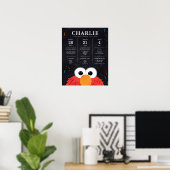 Sesamstraat - Elmo | 1e verjaardag van de mijlpaal Poster (Thuiskantoor)