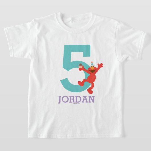 Sesamstraat | Elmo - 5 jaar Confetti T-shirt (Laagn)