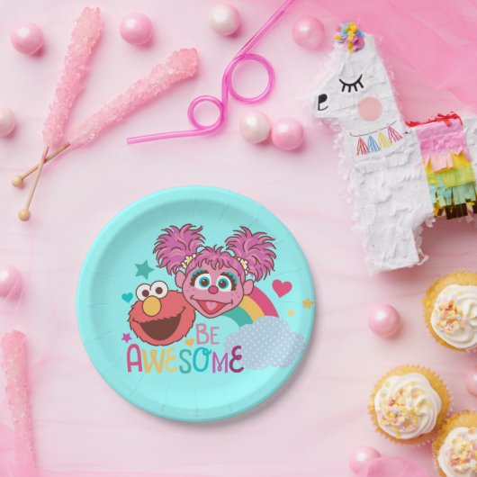 Sesamstraat | Elmo & Abby - Wees Geweldige Papieren Bordje (Feest)