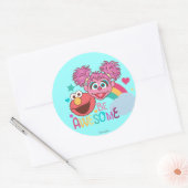 Sesamstraat | Elmo & Abby - Wees Geweldige Ronde Sticker (Envelop)