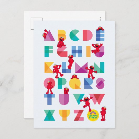 Sesamstraat | Elmo Alphabet Briefkaart (Voorkant / Achterkant)