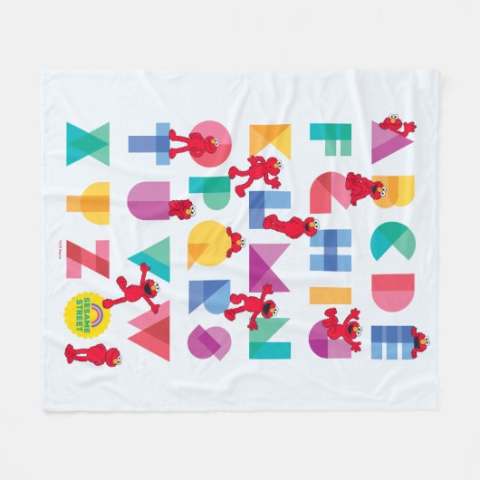 Sesamstraat | Elmo Alphabet Fleece Deken (Voorkant (Horizontaal))