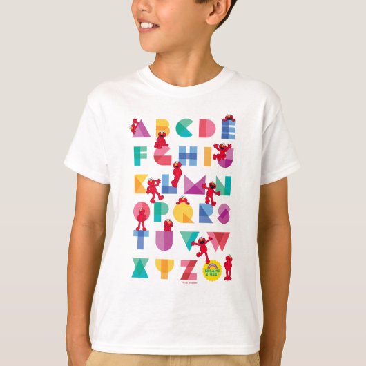 Sesamstraat | Elmo Alphabet T-shirt (Voorkant)