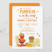 Sesamstraat - Elmo | Autumn Harvest Baby shower Kaart (Voorkant / Achterkant)