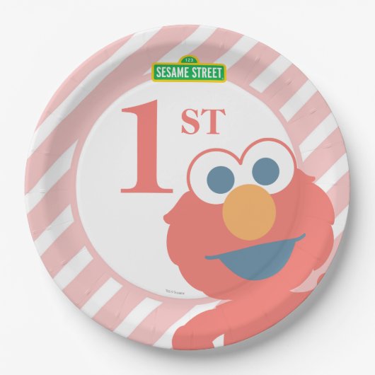 Sesamstraat | Elmo - Baby Birthday Paper Bord (Voorkant)