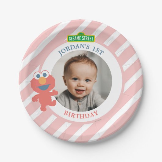 Sesamstraat | Elmo - Baby Birthday Paper Bord (Voorkant)