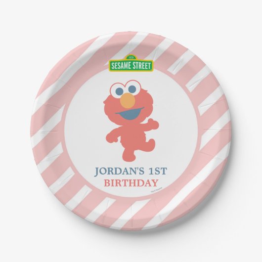 Sesamstraat | Elmo - Baby Birthday Paper Bord (Voorkant)