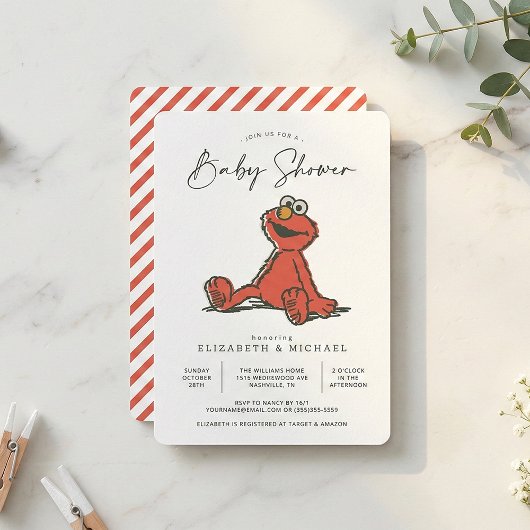Sesamstraat  Elmo Baby shower Kaart
