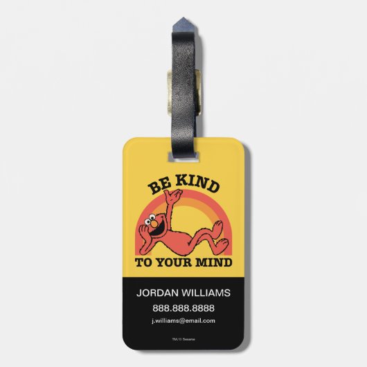 Sesamstraat | Elmo Be Kind | Uw gegevens toevoegen Bagagelabel (Achterkant verticaal)