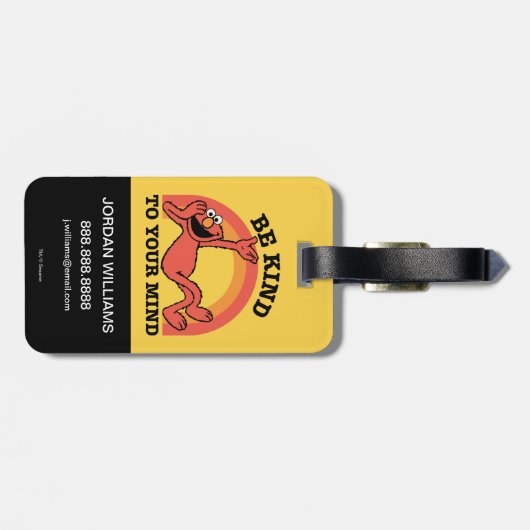 Sesamstraat | Elmo Be Kind | Uw gegevens toevoegen Bagagelabel (Achterkant horizontaal)