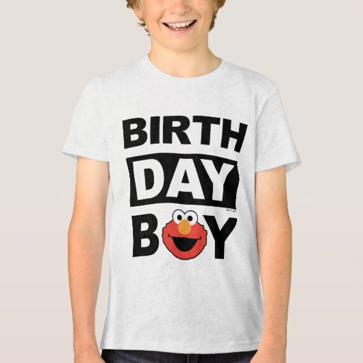 Sesamstraat | Elmo - Birthday Boy Tri-Blend Shirt (Voorkant)